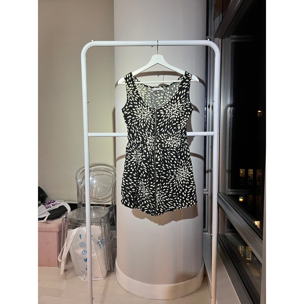 Lili ça me dit Black White Abstract Dot Print Dress